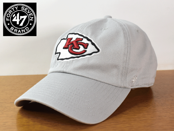 B149《未使用品》47 BRAND 47ブランド【フリーサイズ】NFL KC CHIEFS チーフス 野球帽 帽子 キャップ USモデル拍卖