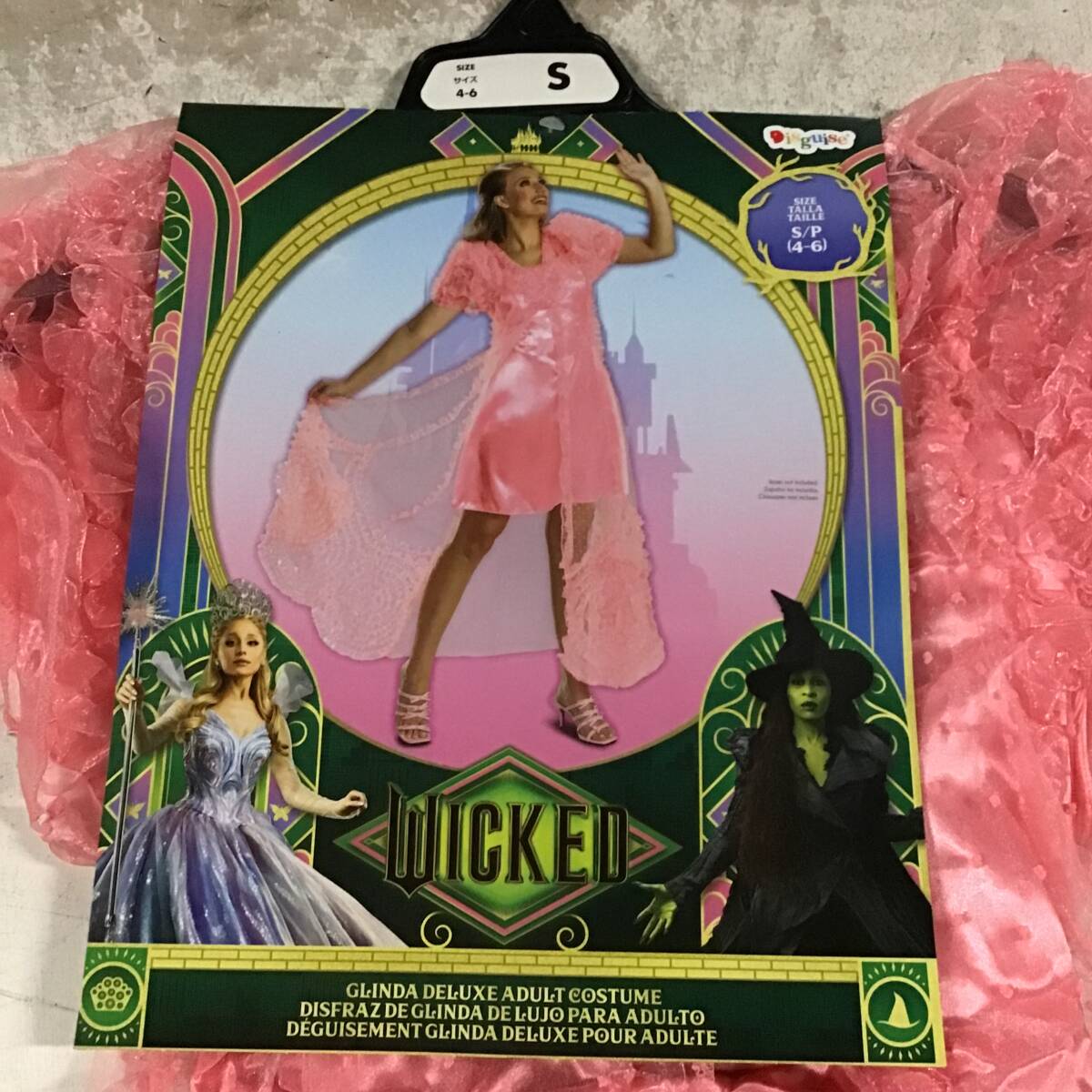 《 H 739 》☆新品未使用☆ ディズニー プリンセス ドレス コストコ仕入れ Wicked ウィキッドふたりの魔女 グリンダ 定価3598 Sサイズ拍卖