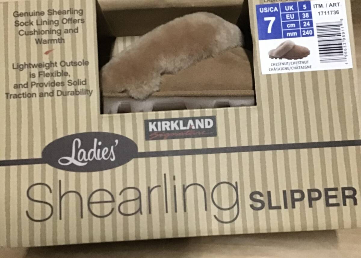 《 H 568 》★新品未使用★レディース ムートンスリッパ シープキンススリッパ 定価3780 コストコ仕入れ 大人気 ルームスリッパ 24cm拍卖