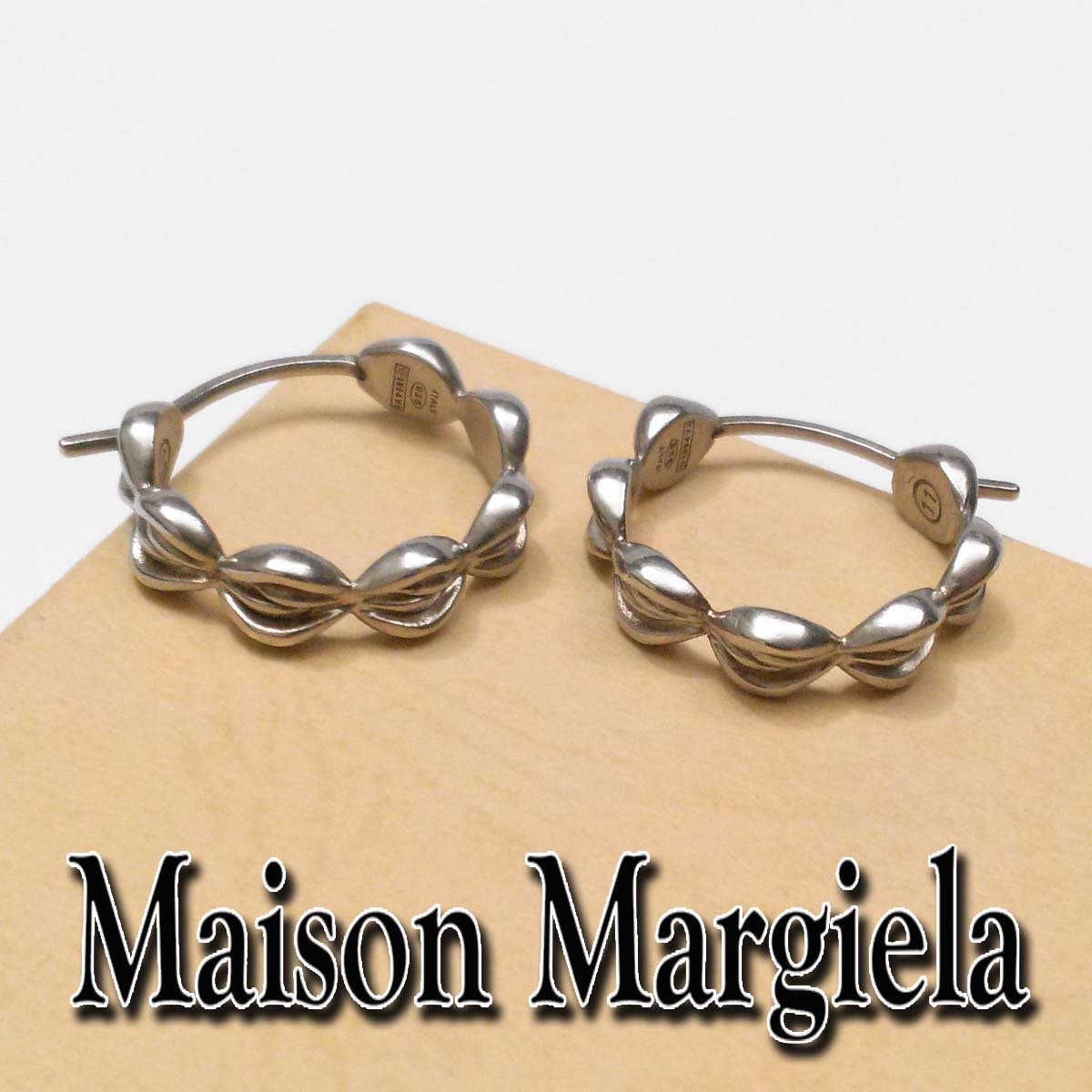 【美品】メゾン マルジェラ タイムレス (11) フープ ピアス シルバー925 イタリア製 ap9724【一撃即決】拍卖