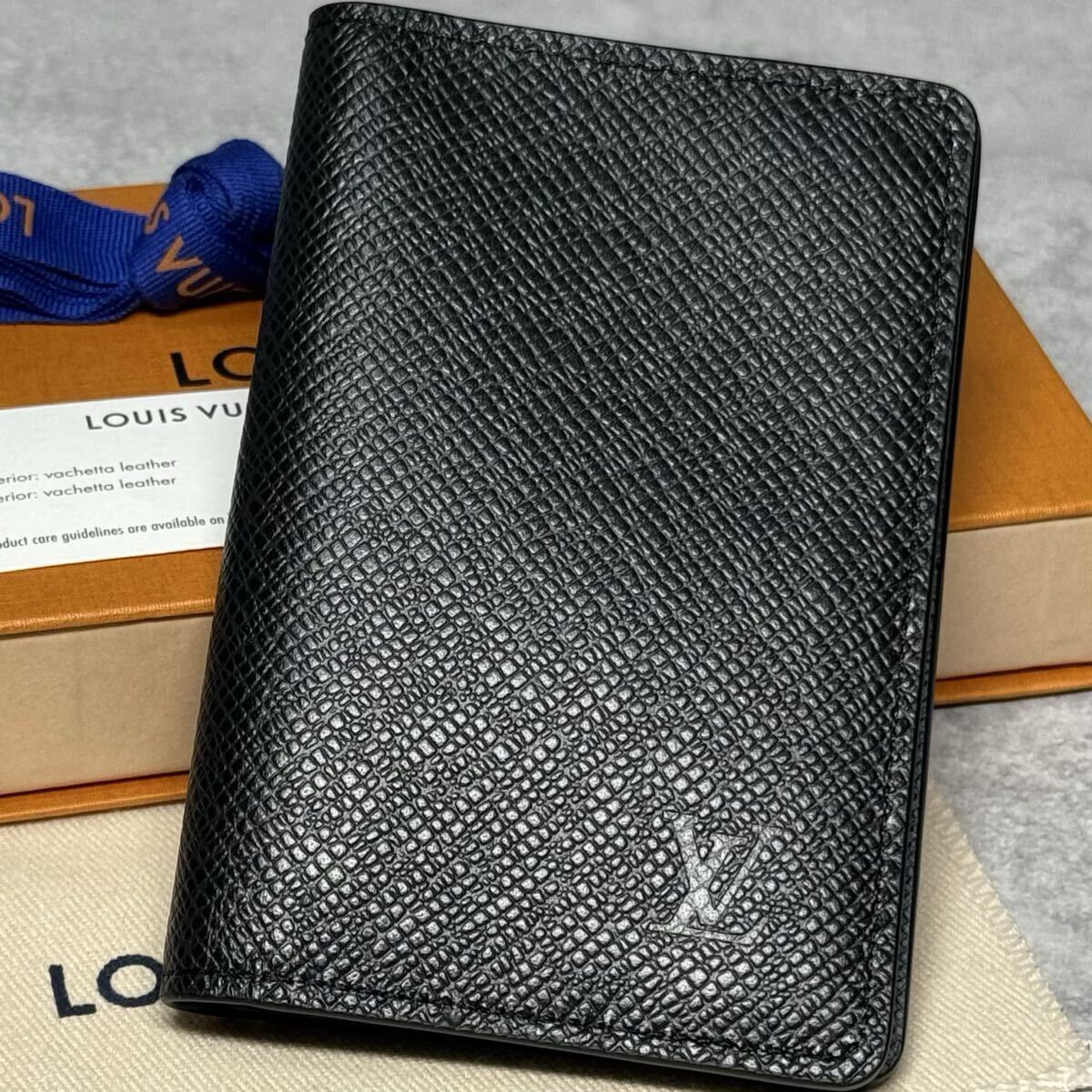 【新品未使用/RFID】 ルイヴィトン タイガ ノワール オーガナイザー・ドゥポッシュ カードケース 名刺入れ 財布 ICチップ NFC M30537 箱袋拍卖