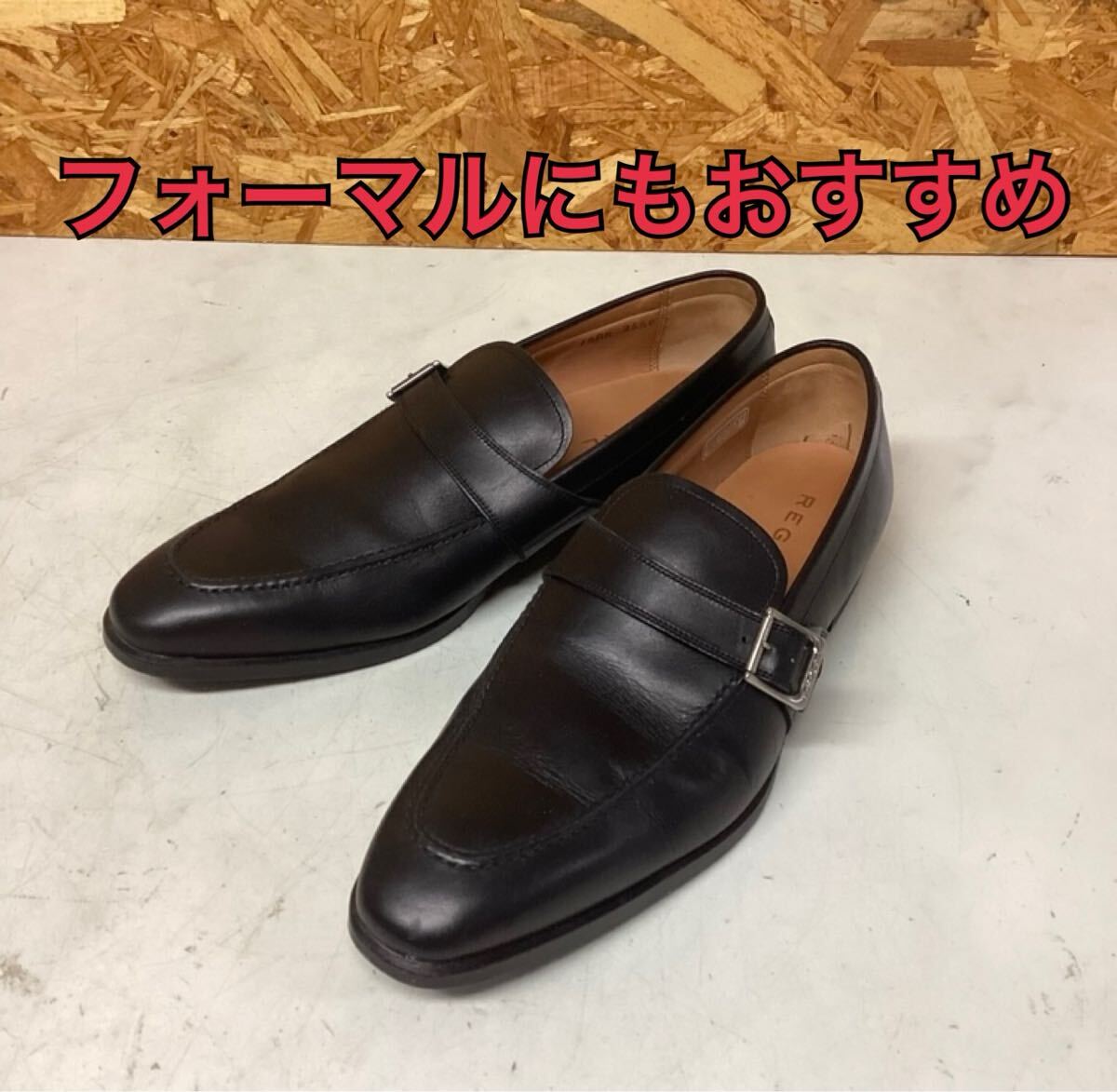 REGAL リーガル モンクストラップ 革靴 ブラック メンズ (む75拍卖