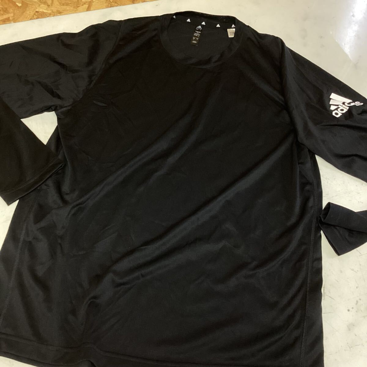 アディダス 長袖 スポーツウェア 黒 メンズO (み84)拍卖