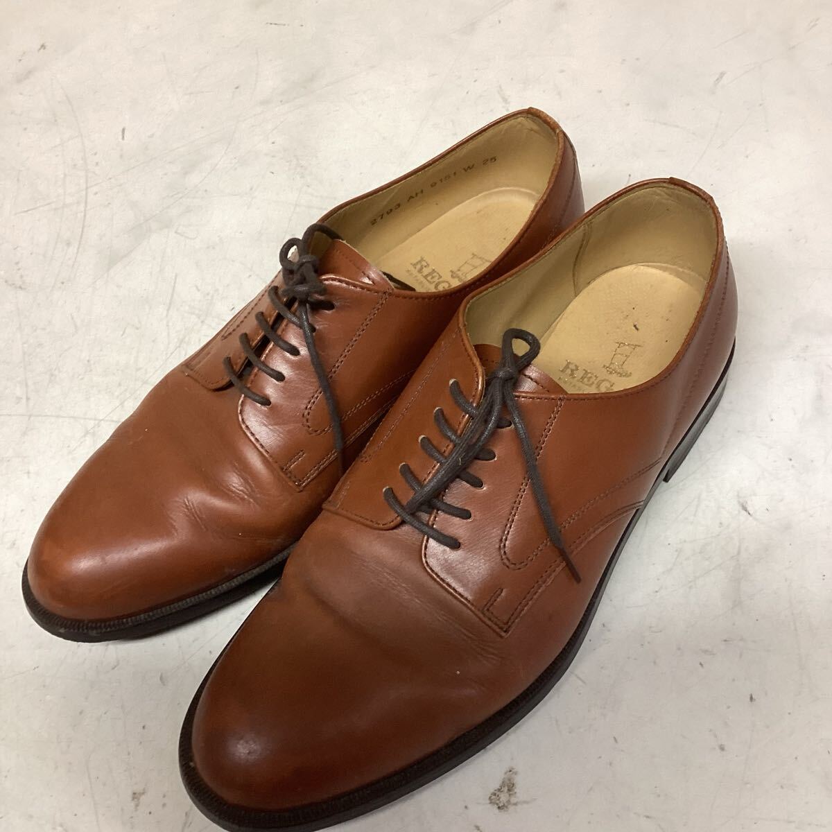 リーガル ビジネスシューズ 25cm 茶 メンズ 革靴 通勤 通学 (む80)拍卖