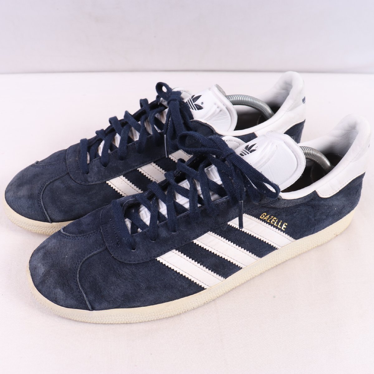 GAZELLE 28.5cm/adidas ガゼル ガッツレー アディダス スニーカー 紺 ネイビー 白 中古 古着 メンズ ad6880拍卖