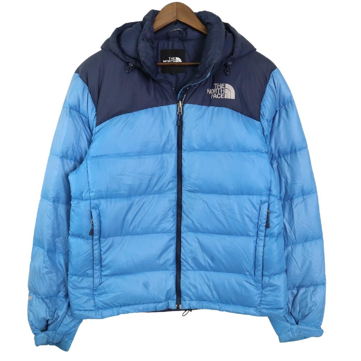 ノースフェイス メンズ 95/M メンズ Mサイズ位 700フィル フード付き THE NORTH FACE ダウンジャケット 中古 古着 nj45拍卖