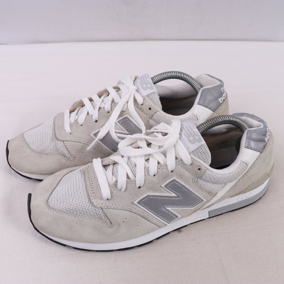 996 ニューバランス 27.0cm/new balance 灰 グレー 銀 シルバー 中古 古着 スニーカー メンズ yy7346拍卖