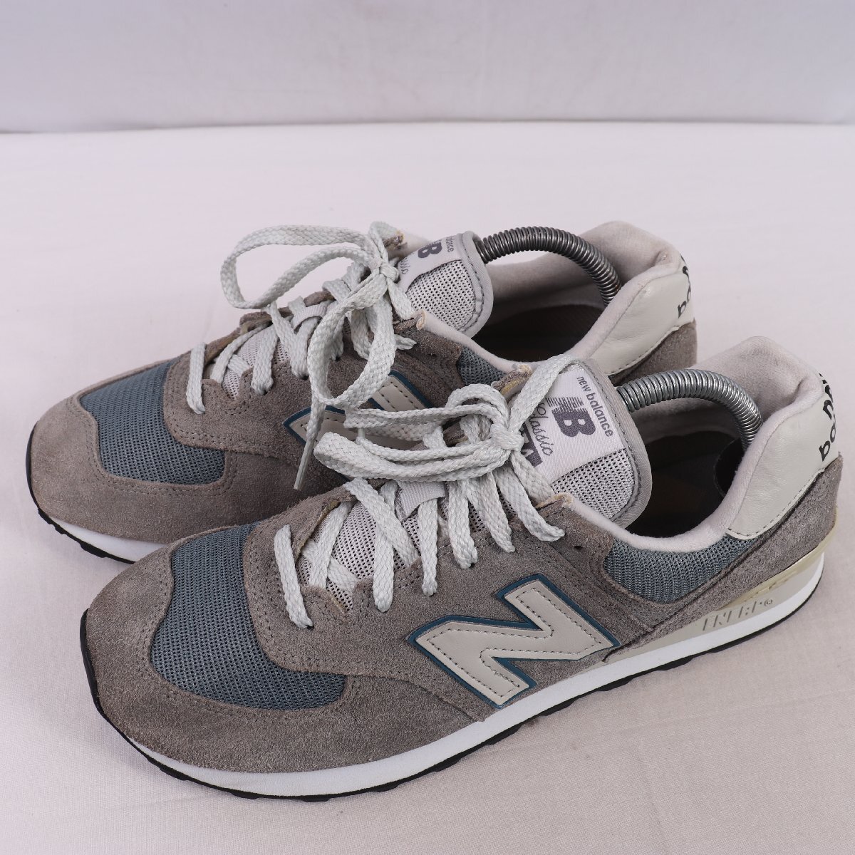 574 ニューバランス 27.5cm/new balance 灰 グレー スモーキーブルーグレー 中古 古着 メンズ スニーカー yy7345拍卖
