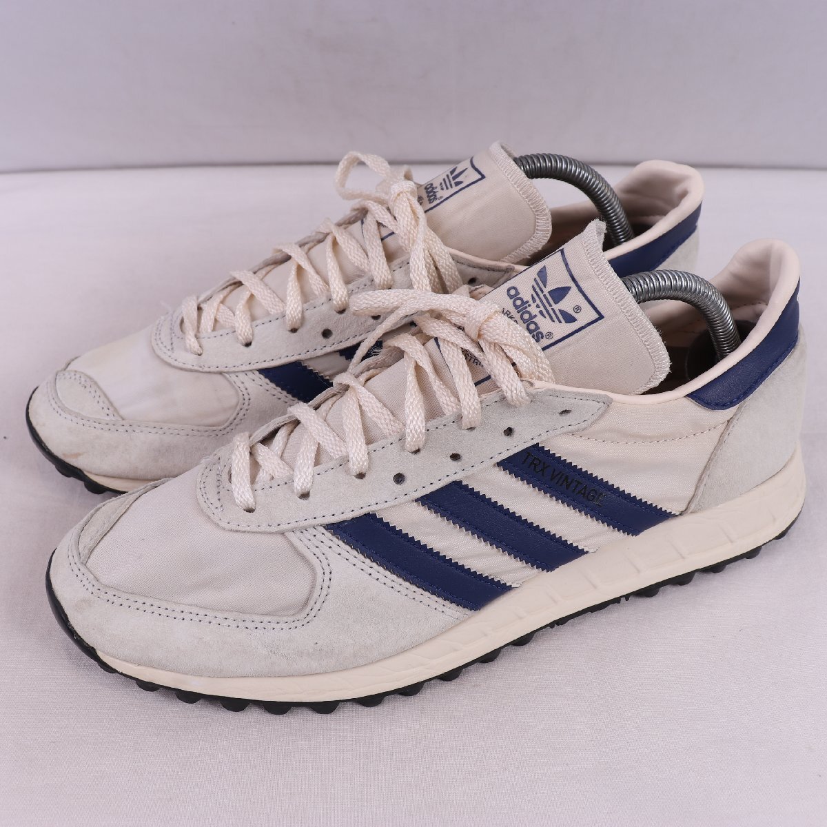 TRX VINTAGE 27.0cm/adidas トレックスビンテージ アディダス スニーカー ライトグレー 白 紺 中古 古着 メンズ ad6884拍卖