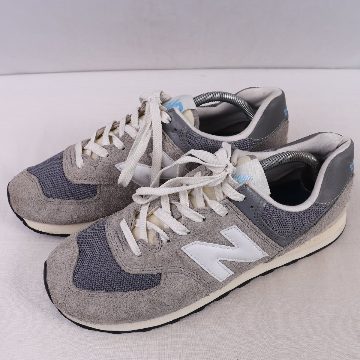 574 ニューバランス 28.0cm/new balance 灰 グレー 白 ホワイト 中古 古着 メンズ スニーカー yy7360拍卖
