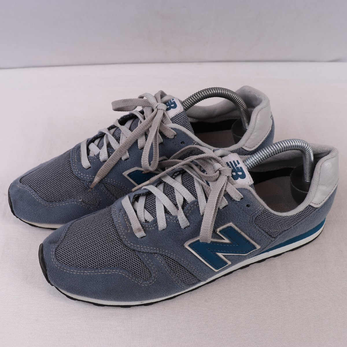 373 ニューバランス 26.5cm/new balance 灰 グレー ブルー系 中古 古着 メンズ スニーカー yy7369拍卖