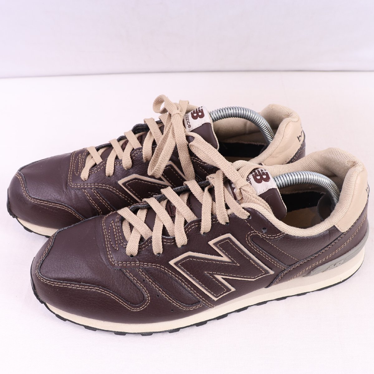 368 ニューバランス 27.0cm/new balance 茶 ブラウン ベージュ 中古 古着 メンズ スニーカー yy6890拍卖