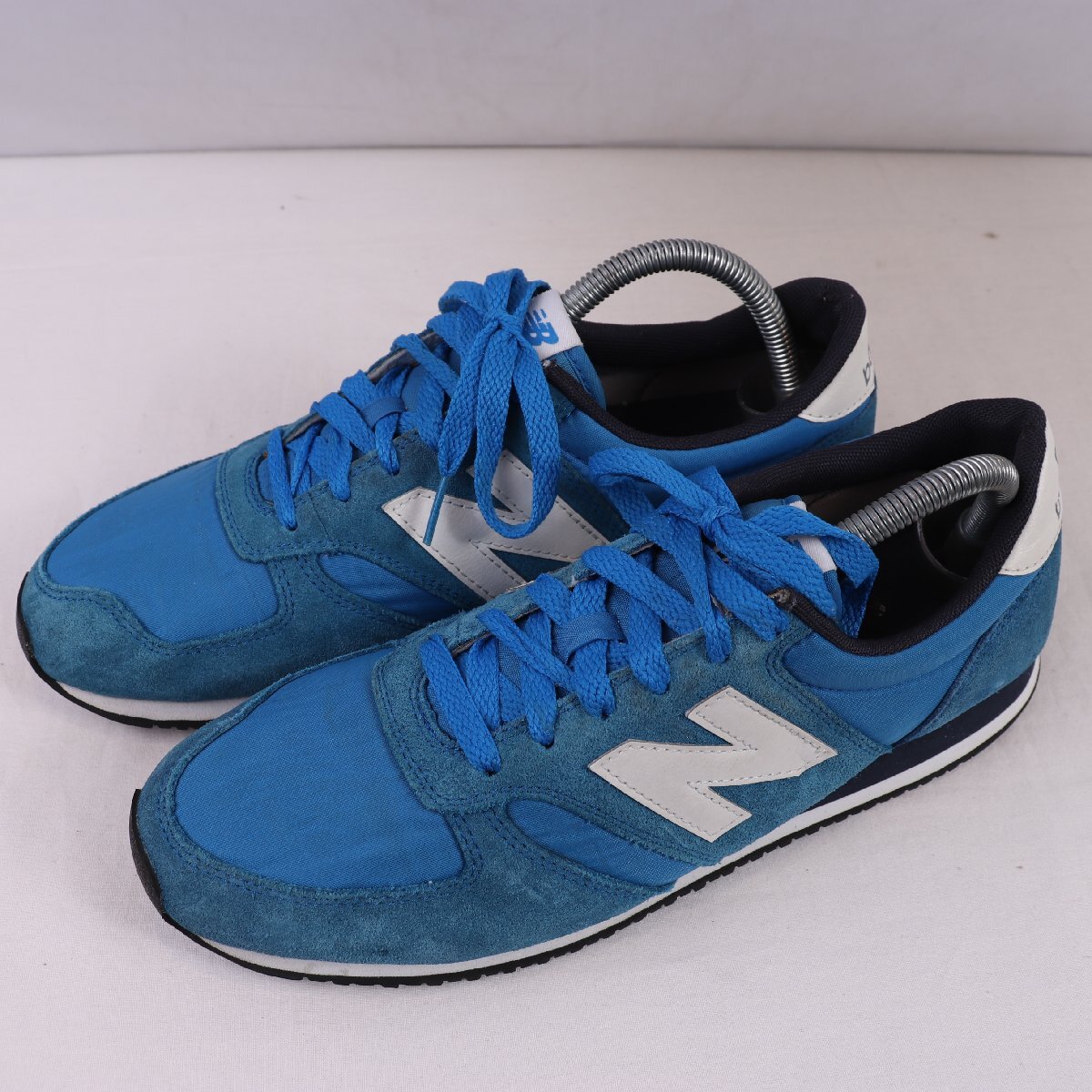 420 ニューバランス 26.5cm/new balance 青 ブルー 白 ホワイト 中古 古着 メンズ スニーカー yy7413拍卖