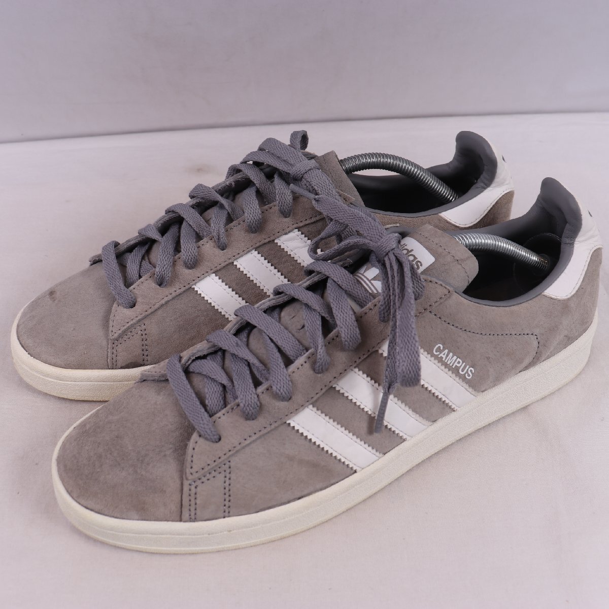 CAMPUS 29.0cm/adidas キャンパス アディダス スニーカー チャコールグレー 灰色 白 中古 古着 メンズ ad6891拍卖