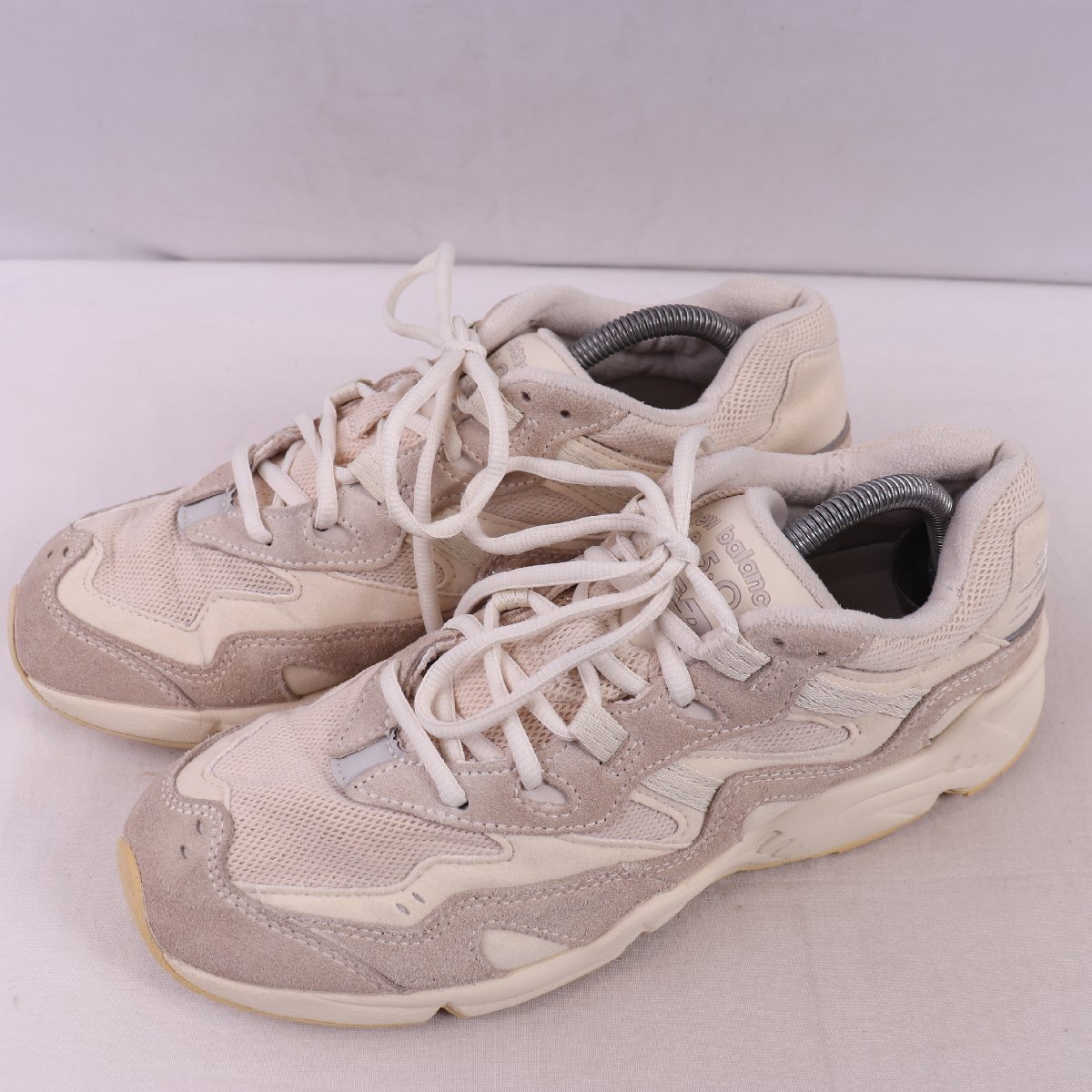 850 ニューバランス 27.0cm/new balance クリーム 灰 グレー 中古 古着 メンズ スニーカー yy7471拍卖