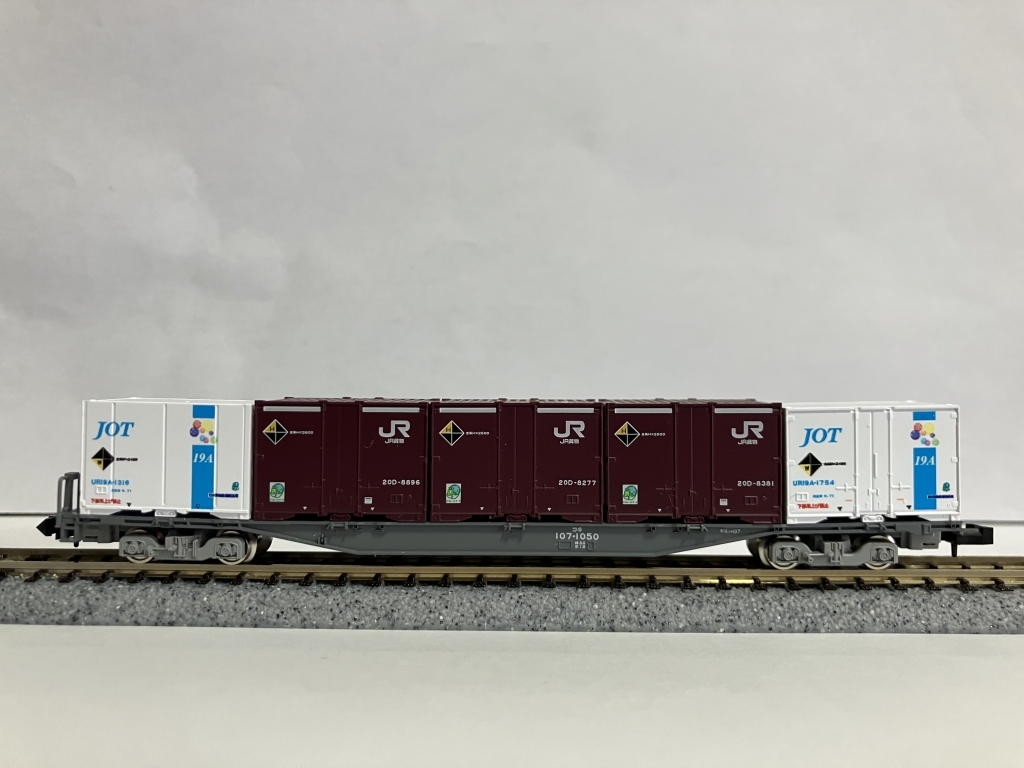 TOMIX コキ107-1050 TOMIX JR貨物20Dコンテナ3台+TOMIX JOT UR19Aコンテナ2台 搭載貨車-1035拍卖