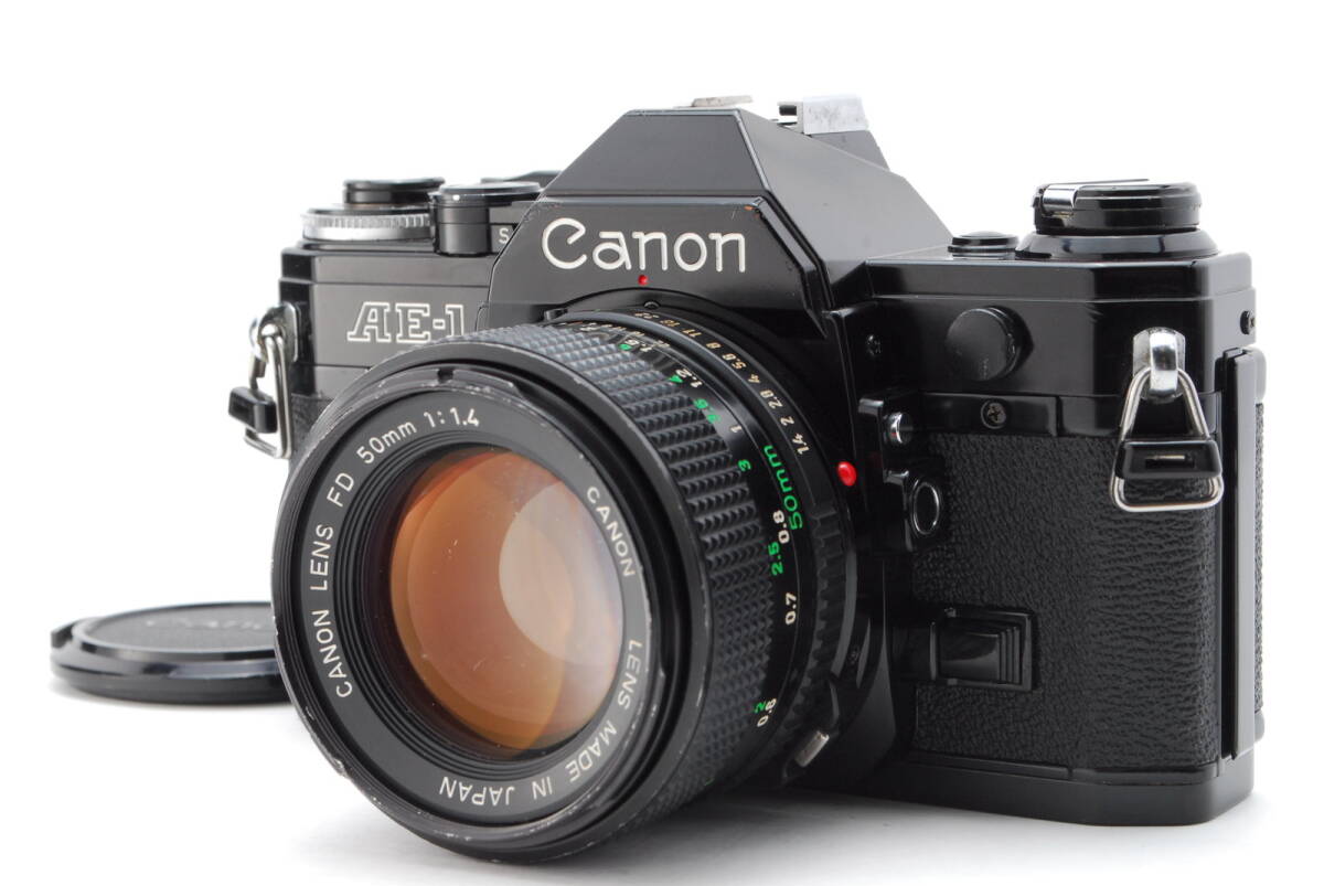 《美品・動作品》 Canon キャノン AE-1 SLR Black New FD 50mm F1.4 拍卖