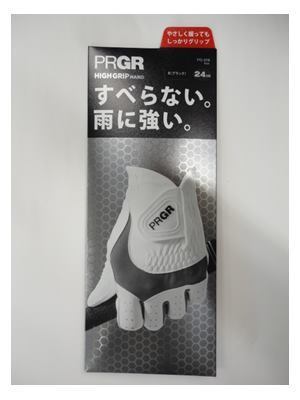■PRGR HIGH GRIP HAND GLOVE プロギア ハイグリップ ハンド メンズグローブ【24cm/BK】PG-319『すべらない、雨に強い』拍卖