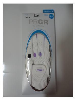 ■手首長め仕様 !! PRGR 合皮 プロギア 両手 レディース ゴルフ グローブ【21cm/ホワイト&パープル】PGL-17W拍卖