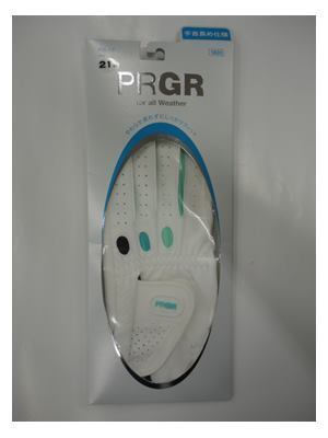 ■手首長め仕様 !! PRGR 合皮 プロギア レディース ゴルフ グローブ【21cm/ホワイト&グリーン】PGL-17拍卖