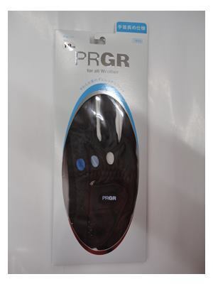 ■手首長め仕様 !! PRGR 合皮 プロギア レディース ゴルフ グローブ【18cm/ブラック&ブルー】PGL-17拍卖