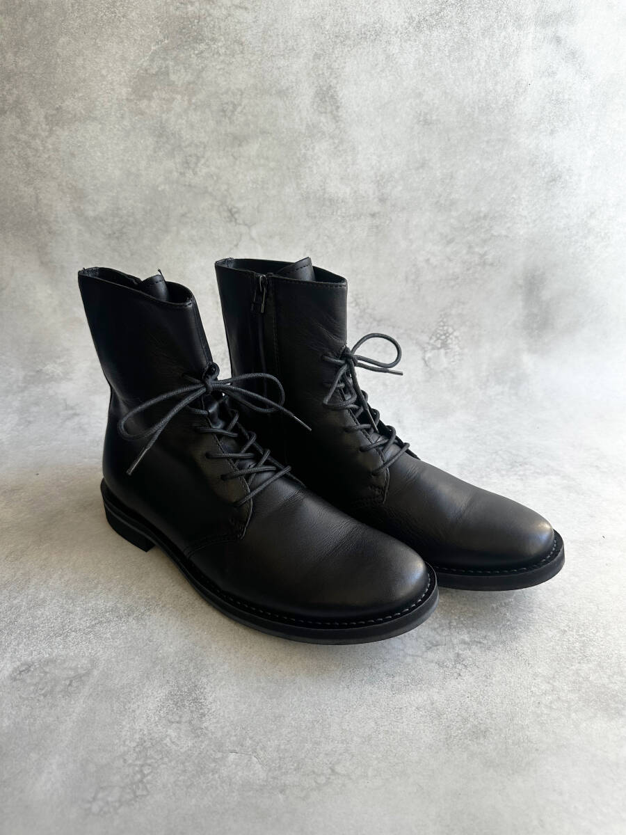 新品未使用 24AW ソフトオイルレザー レースアップジップブーツ Y’s for men 4 27cm ワイズフォーメン ヨウジヤマモト Yohji Yamamoto拍卖