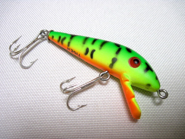 GRA《Heddon》タイガーカブ【TIGER 6cm】_『オールドへドン』フローセント グリーンクローダッド_タイガーカップミノー タイニータイガー拍卖