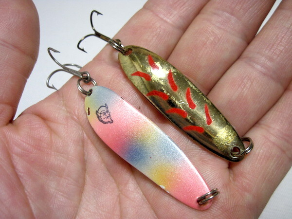 《DARDEVLE》ダーデブル COP-E-CATコピーキャット【虹銀約5.5cm10g】+《Meadow Stream》YUKONユーコン【金約5.5cm9g】_オールドスプーン拍卖