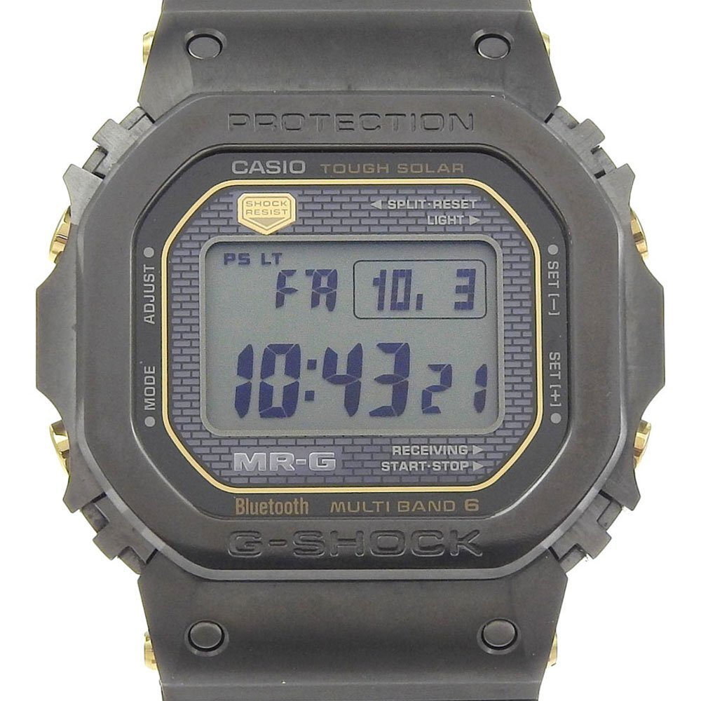 ■ 1円 ~ 正規 中古 美品 参定39.6万■ カシオ CASIO ■ G-SHOCK MRG-B5000R-1JR ■箱保 MR-G 黒 ブラック ラバー チタン メンズ拍卖