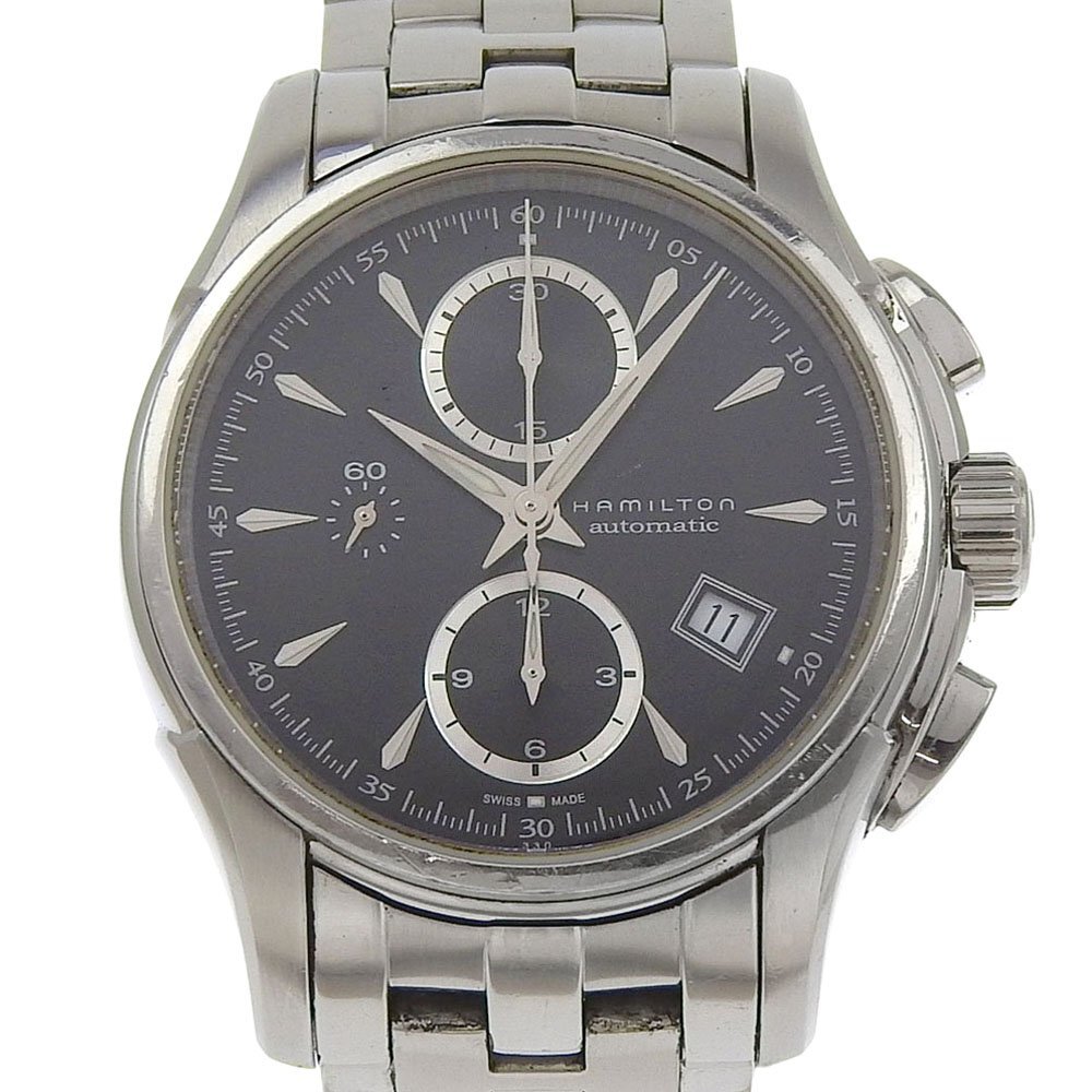 ■ 1円 ~ 中古品 参定25.3万■ ハミルトン HAMILTON ■ ジャズマスター クロノグラフ ■ 自動巻き 機械式 メンズ ブラック H32616133拍卖