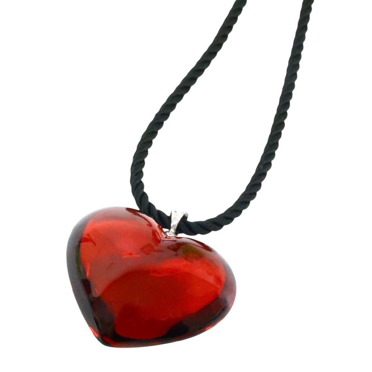 ■ 1円 ~ 正規 中古 美品 ■ Baccarat バカラ ■ ハート ペンダント ネックレス ■ クリスタル ガラス レッド 赤 シルバー 銀 アクセ拍卖