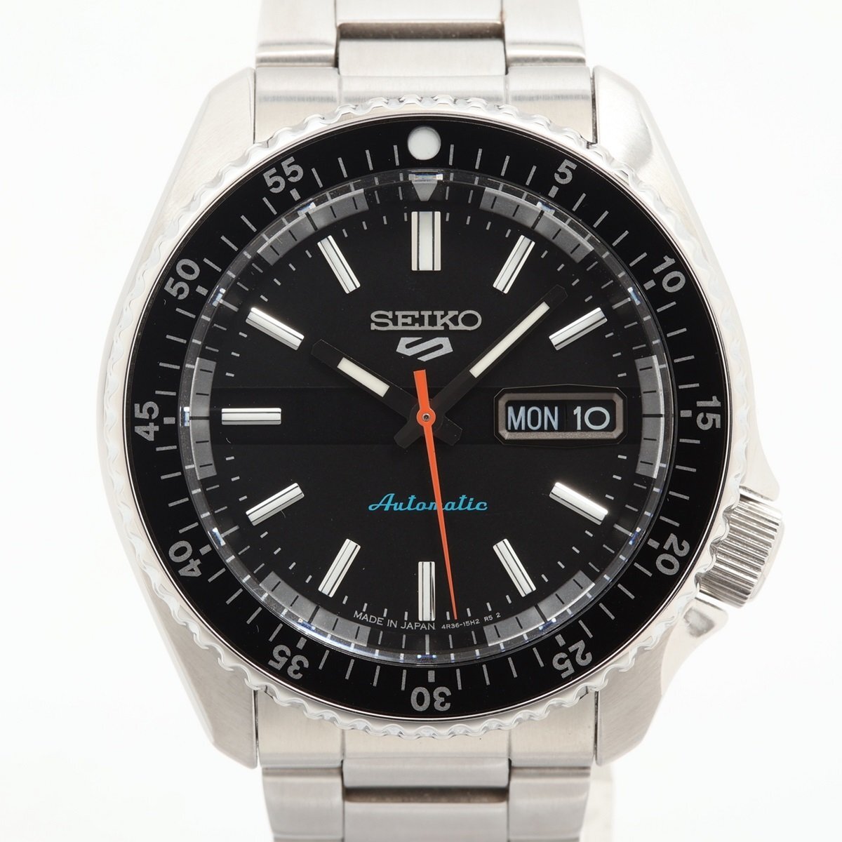 ■ 1円 ~ 正規 限定 美品 参定4.6万■ セイコー SEIKO ■ ファイブスポーツ SBSA289 ■箱保 自動巻き 機械式 オレンジ ブラック 黒 中古品拍卖