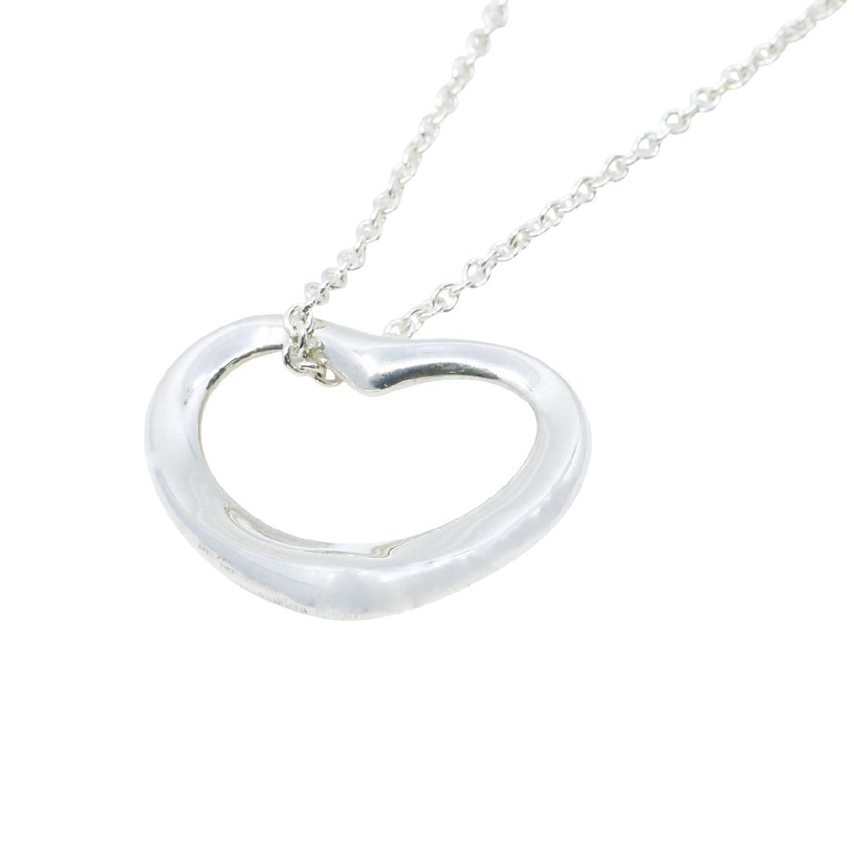 ■ 1円 ~ 正規 中古 美品 ■ ティファニー Tiffany ■ エルサペレッティ オープン ハート ペンダント ネックレス ■ シルバー Ag 925 銀拍卖
