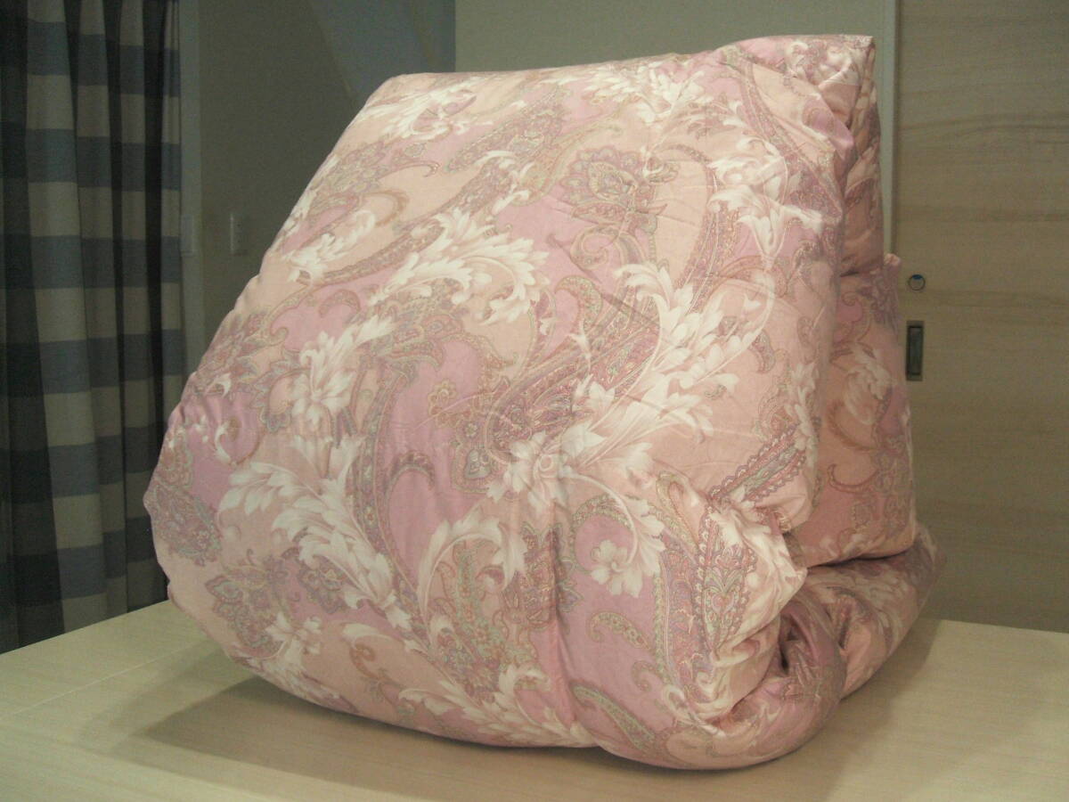 新品限定・三ツ星*日本羽毛製品協同組合保証*ホワイトダウン85%(1,2キロに増量)超軽量生地*羽毛布団(シングル*ピンク)拍卖