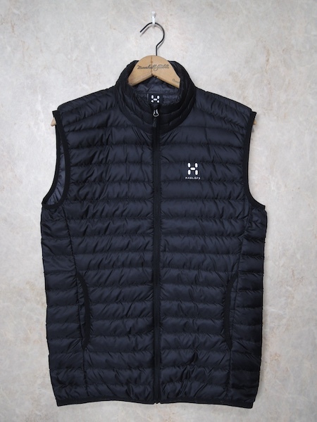 ホグロフス エッセンスダウンベスト●メンズSサイズ(実寸M程度)/黒/ブラック/軽量/アウトドア/ESSENS/HAGLOFS拍卖