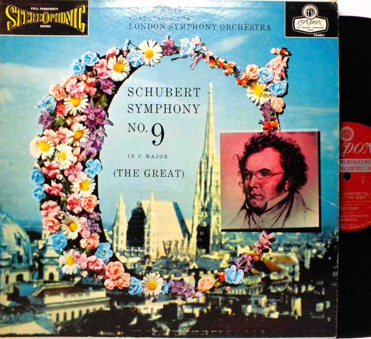 CS 6061 ヨーゼフ・クリップス JOSEF KRIPS シューベルト 交響曲 第9番 GREAT ロンドン交響楽団 LP【8商品以上同梱で送料無料】2511拍卖