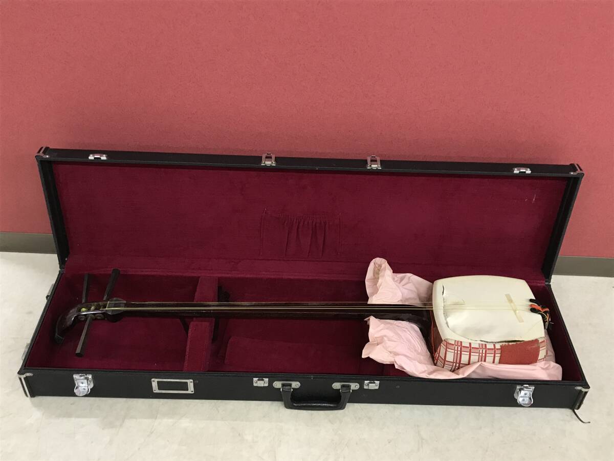 HG8970 三味線 ジャンク 練習用に 和楽器 弦楽器 付属品・ハードケースあり拍卖