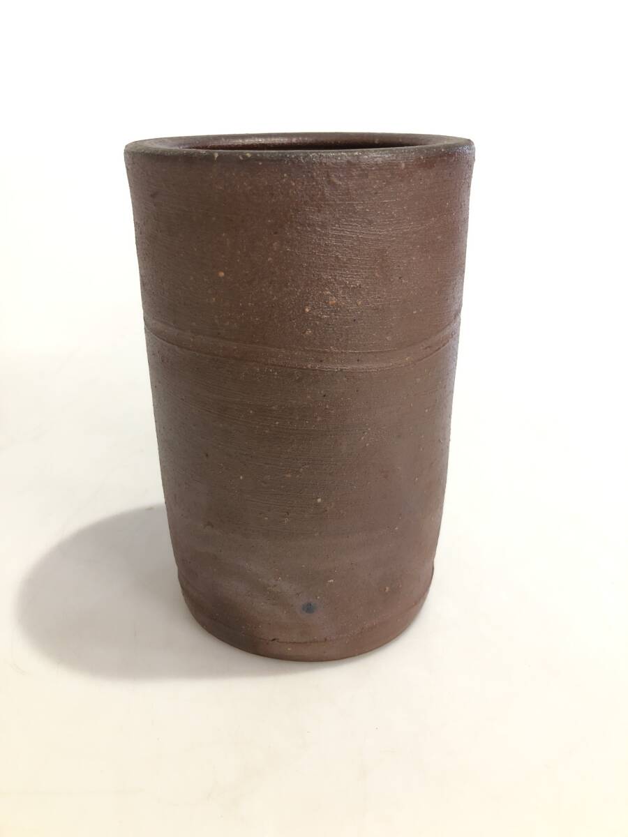 HB5264 在銘 印あり 備前焼 筆立て ペン立て 花器 花瓶拍卖