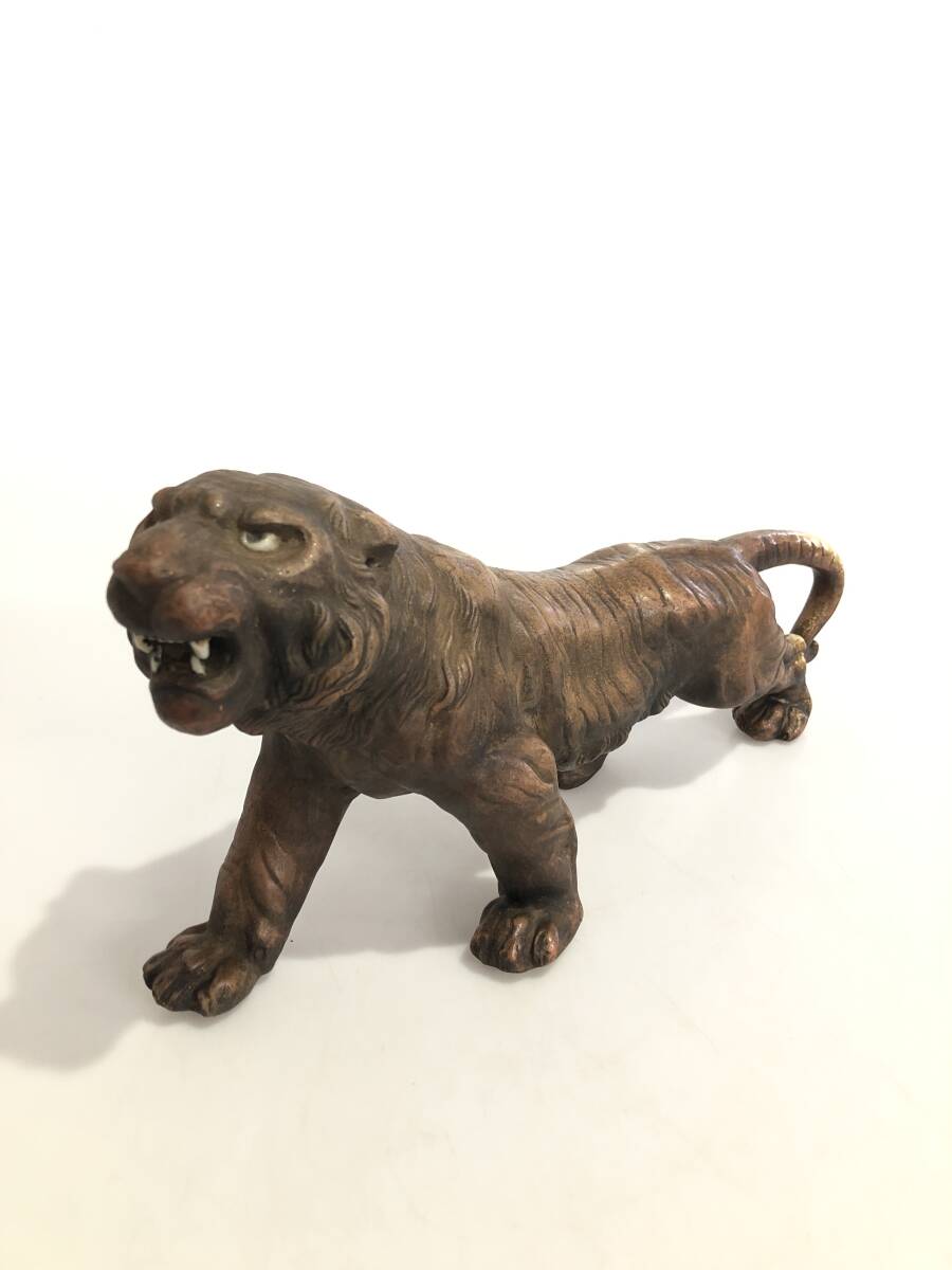 HB5425 陶器製 寅 トラ 虎 置物 インテリア 古い?拍卖