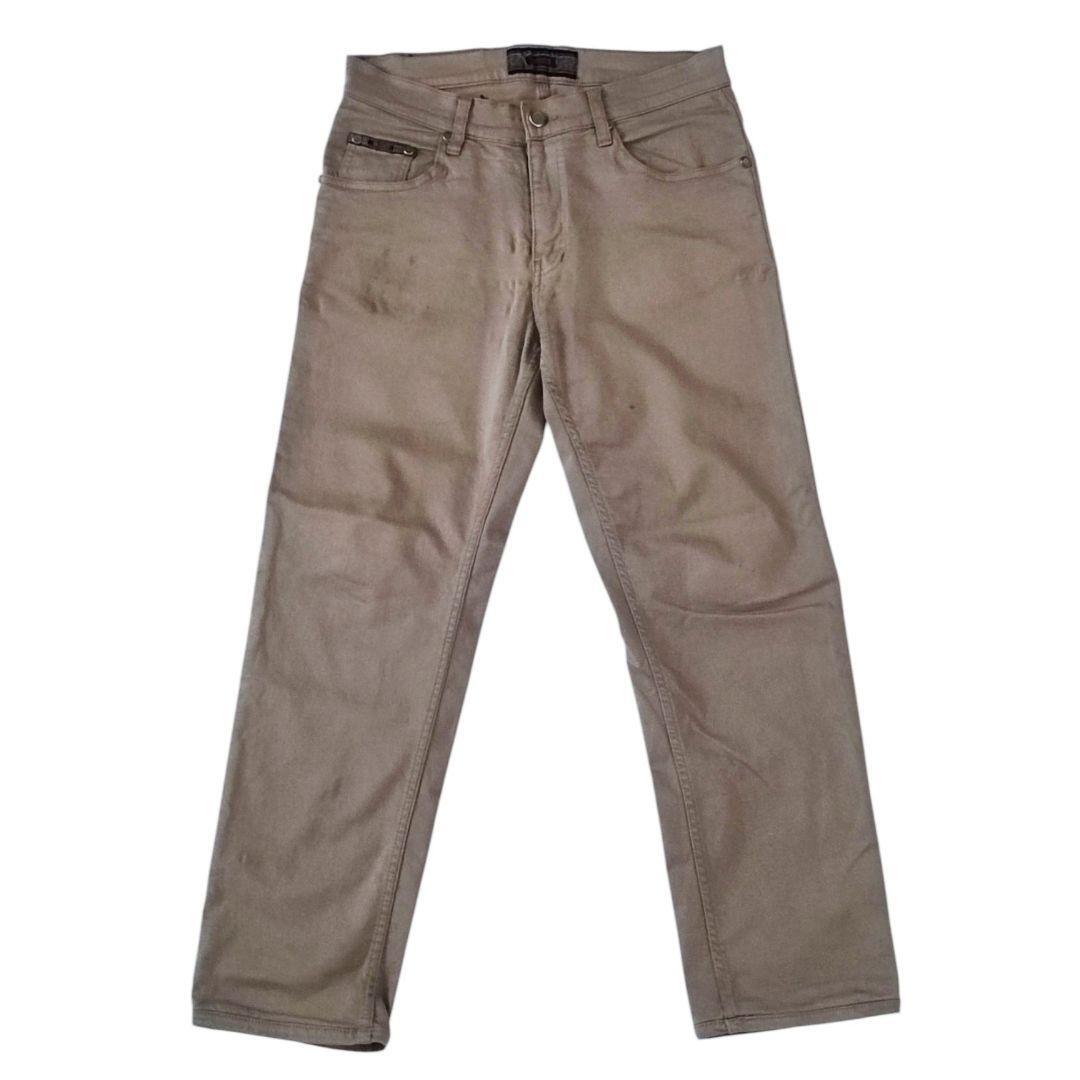 BODYBOSS ベージュ ストレートデニムパンツ チノパン32拍卖