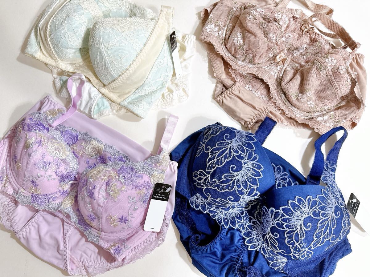 127【新品福袋】サンプルブラ&ショーツ4セットD70/M ブラジャーまとめ売りショーツセットブラショーツセット拍卖