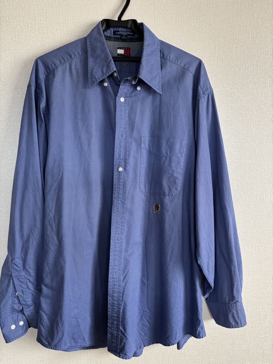 メンズシャツ トミーフィルガー ブルー サイズ16拍卖
