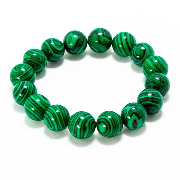 マラカイト・パワーストーン・ブレスレット 孔雀石 12mm 16cm拍卖