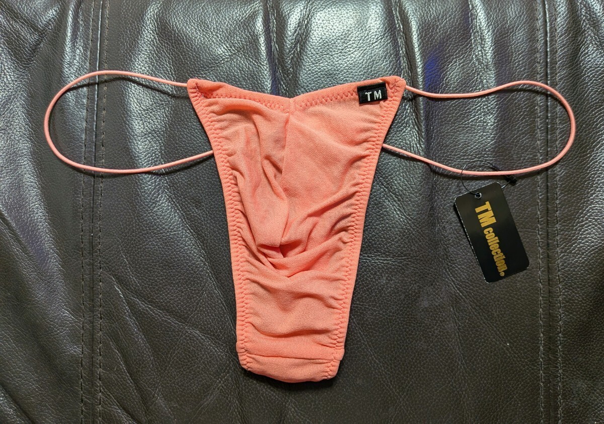【TM collection】やわらか ガーゼ調 極細丸ゴム サイドストリング セクシー Tバック Lサイズ拍卖