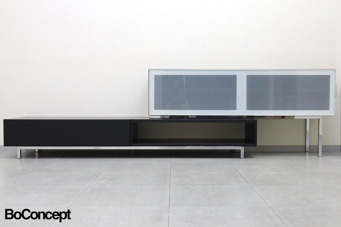 ◆BoConcept ボーコンセプト◆Volani ボラーニ TVボード テレビボード AVボード ローボード コーナー 黒 ブラック オーク材◆検:北欧拍卖