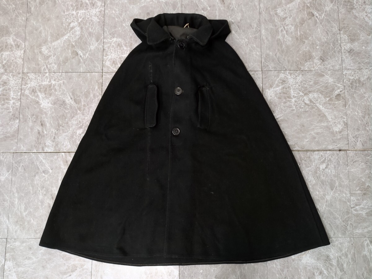 13.希少 和装 マント 外套 ポンチョ フーデッド コート パーカー JAPAN VINTAGE ジャパンヴィンテージ 和服 レトロ メンズL-XL相当 z102拍卖