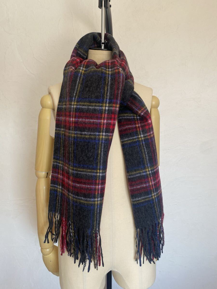 Bleu Bleuet ブルーブルーエ Mistletoe 大判ストール ウールマフラー タータンチェック拍卖