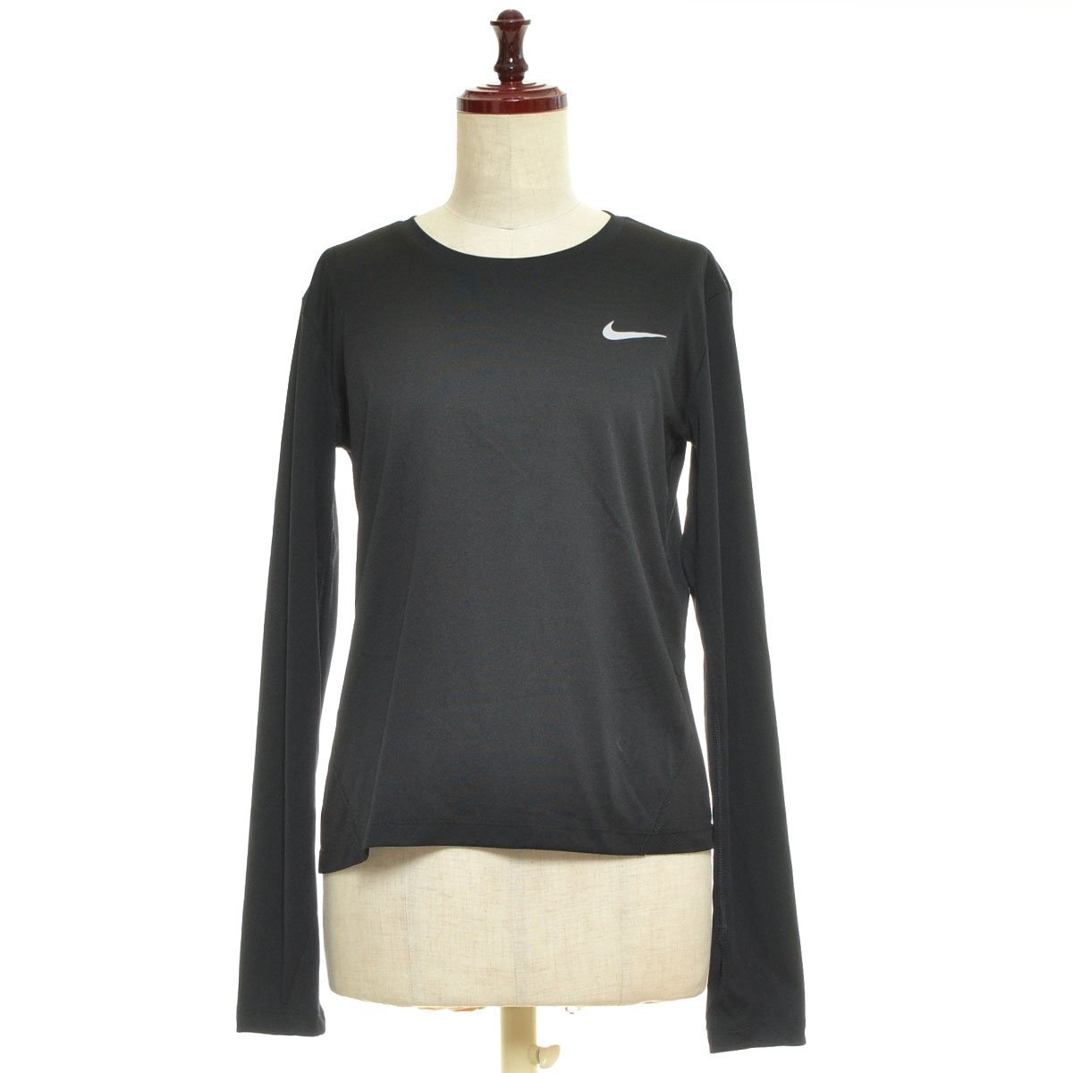 ◇556824 NIKE ナイキ ◆長袖Tシャツ スポーツロンT マイラー WMNS ランニングトップ AJ8129-010 サイズS 23aw レディース ブラック拍卖