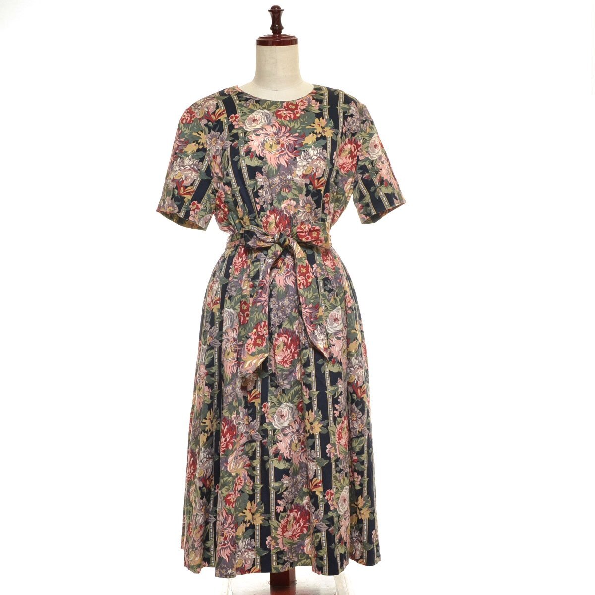 ◇567670 Burberry's バーバリー ◇ワンピース 花柄ワンピース サイズ9AR ヴィンテージ レディース マルチカラー拍卖