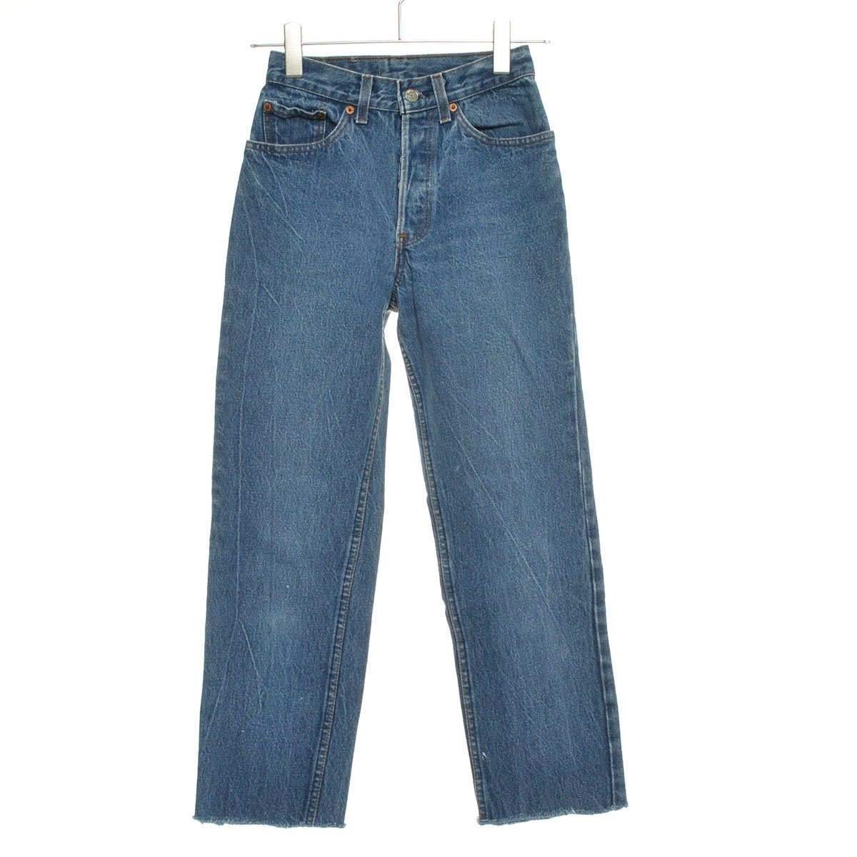 △553727 LEVI'S リーバイス ◇デニムパンツ 26501ハイウエスト カットオフ サイズ7 80s~ヴィンテージ USA/米国製 インディゴ拍卖